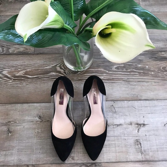 INC Suede Clear Heels | 9 - Picture 2 of 4